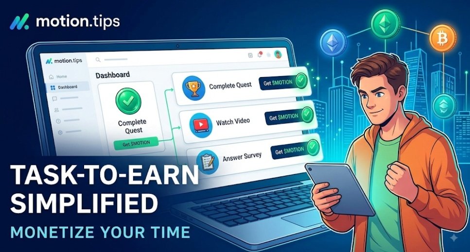 sividelia6's tweet photo. Ever wonder how to turn your free time into real rewards? @motiontip

Check out https://t.co/1FsrYDnMF9

It's a task-to-earn platform @tipmotion where completing simple daily quests helps you earn.

Start maximizing your time today. 
 
$MOTION https://t.co/25H2DycWNf
