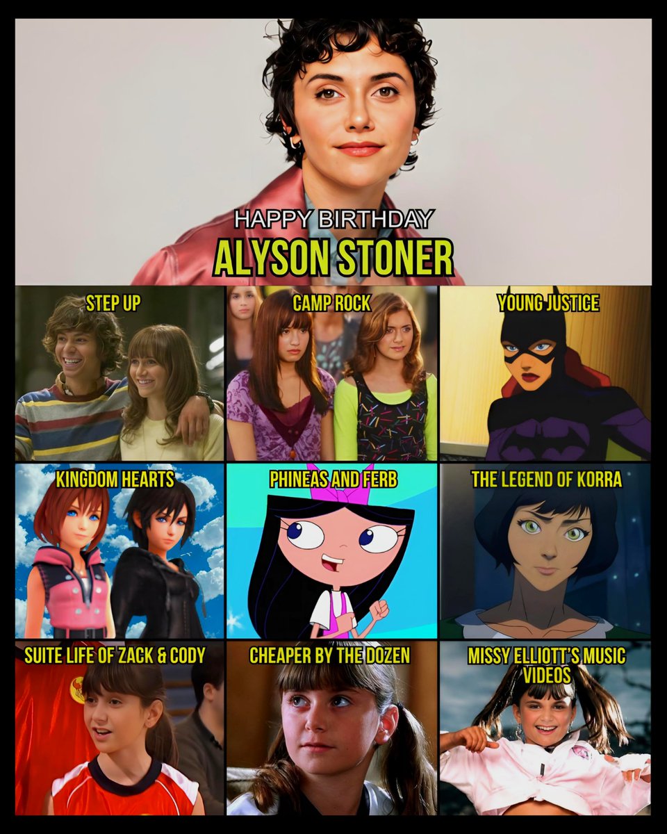cartoonvibes26's tweet photo. Happy Birthday to the talented Alyson Stoner!

Few performers have grown up in the spotlight while showcasing such incredible versatility as Stoner. From memorable roles in Step Up, Camp Rock, Cheaper by the Dozen, and The Suite Life of Zack & Cody to unforgettable voice performances in Phineas and Ferb, Young Justice, Kingdom Hearts, and The Legend of Korra, Stoner has built an impressive career across film, television, animation, music, and dance. Their early dance performances in Missy Elliott’s music videos also became a memorable part of their rise to fame. Decades later, Stoner remains a nostalgic favorite for an entire generation of fans who grew up watching their work. Wishing the brilliant Alyson Stoner a very happy birthday and many more years of incredible work!