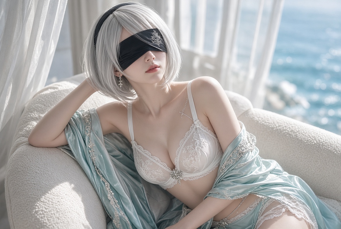 seven573_2's tweet photo. #2B #NieRAutomata #ニーアオートマタ #ブライダルランジェリー #ランジェリー #ランジェリーコーデ #ホワイトランジェリー #コスプレ #AIイラスト #AIart https://t.co/1RRWJ1Vqd6