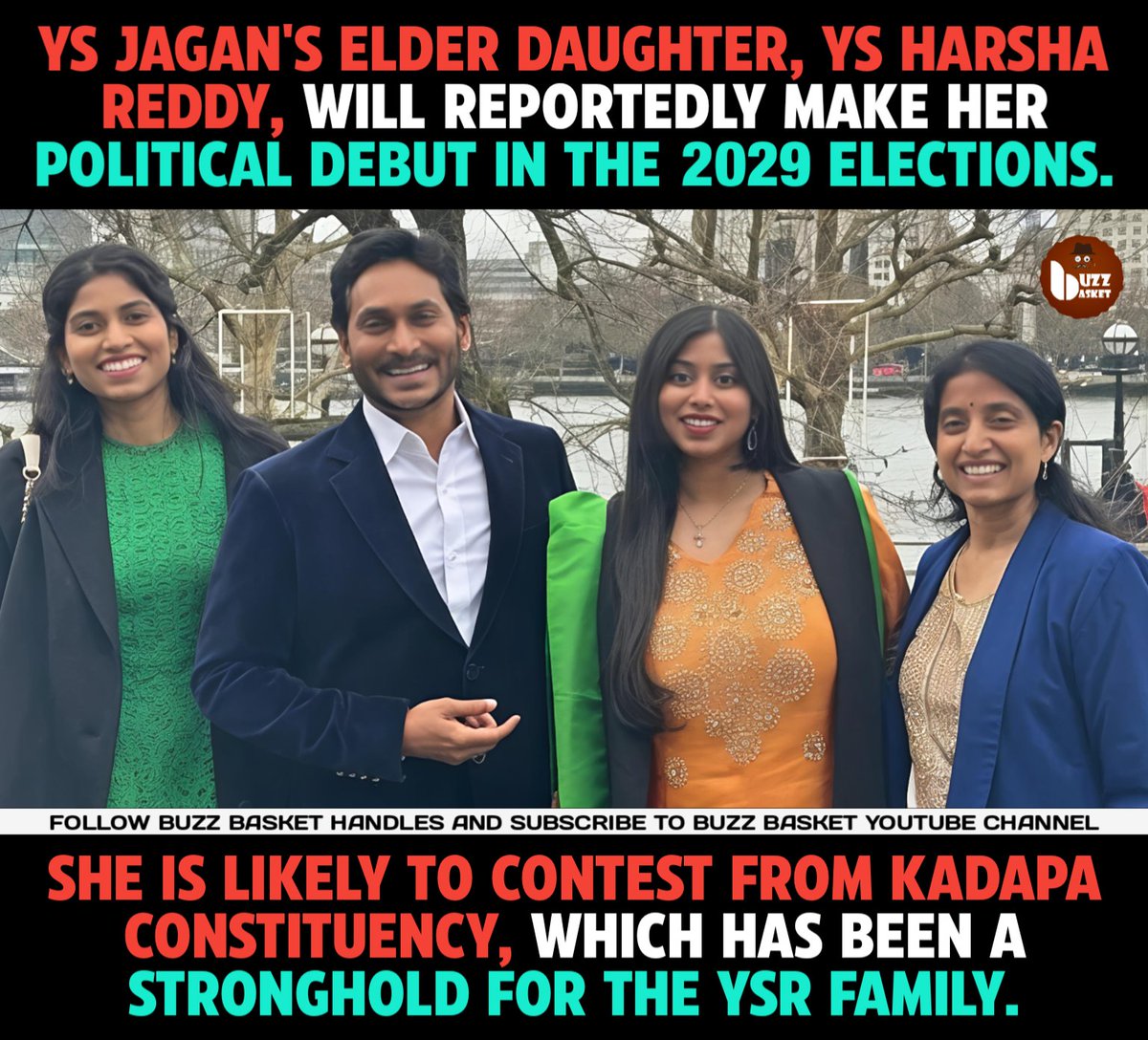 theBuzZBasket's tweet photo. #YSJagan's daughter's political debut in 2029 elections
#YSHarshaReddy #Ysrcp #Ycp #Kadapa https://t.co/e1h7W4PnFL