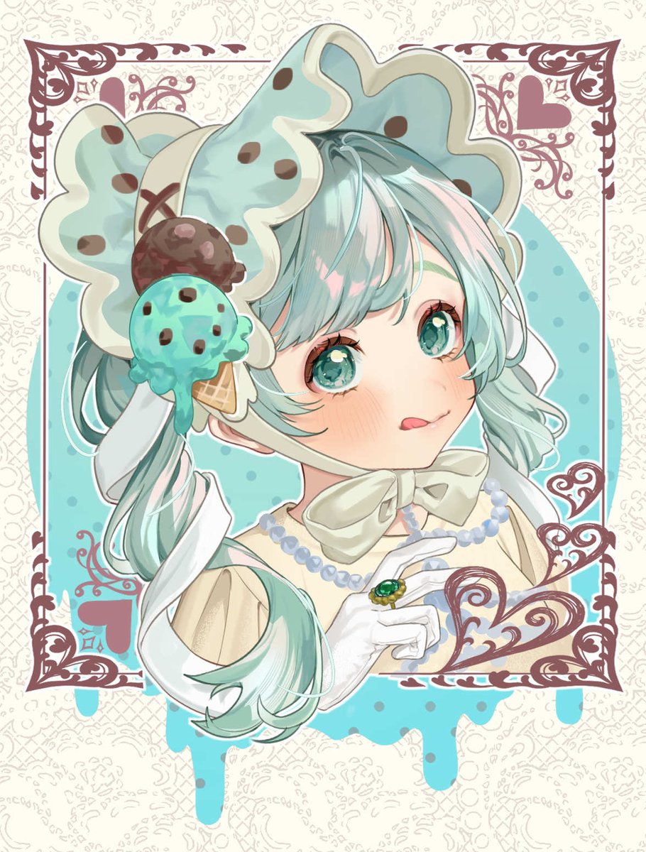 Ppoyopoma_0507's tweet photo. チョコミントボンネットがあまりにもかわいい…

#リヴリーファンアート
#リヴリーホムイラスト https://t.co/syszBpm8j6