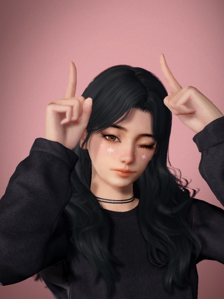 Fae_Darling_'s tweet photo. @StarZahri Here’s my MC! She goes with any of the boys but she’s close with Sylus, Caleb and Zayne the most so you can pick whichever! Her pose is Caleb’s with a burgundy background and red pjs please! Plush is a dark brown bunny with one cocked ear! I hope I can make it <333 your art is 💖 https://t.co/fguyM2Nfin