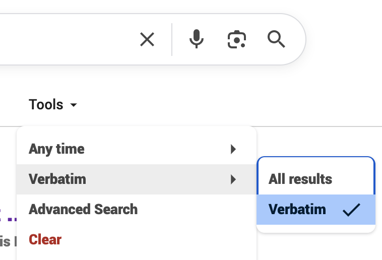 ghhughes's tweet photo. Google has quietly stopped searching by Exact Phrase when you use quotes. 

Now by default Google will return pages and pages of results you don't want. Google now thinks you use quotation marks for no reason even though quotes have specifically been the correct format for exact phrase searches on Google.

Maddenly, even using the Advanced Search page and the "This exact word or phrase" text box no longer searches by exact phrase.

I was trying to see if the air purifier company IQAir ever mentioned a key air filtration term on their website. So I typed in an exact phrase search for just the IQAir website:

 " "most penetrating particle size" site:https://t.co/gIIt4CmjPW "

What I got was 6 useless pages of links to pages that do not contain the exact phrase "most penetrating particle size," but instead contain some or all of the words. That's the result I should get when I don't use quotation marks.

You can fix this behavior on a search results page by going to the "Tools" drop down menu and changing the "All results" setting to "Verbatim". There is no way to set Verbatim as the default for future searches AFAIK.