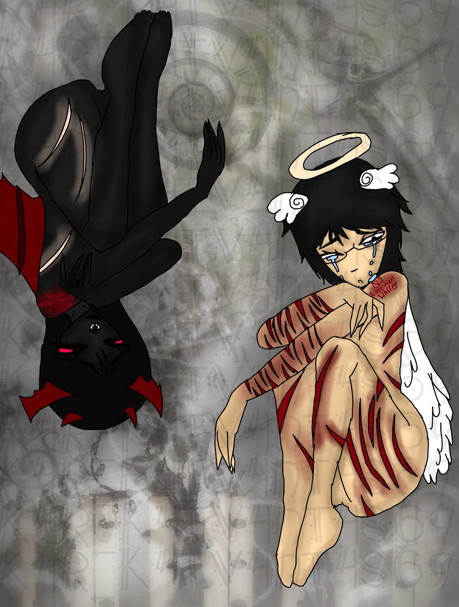 Sailorwaffer's tweet photo. Normal art, it’s nudity so I am posting it on here.

WARNING: THIS CONTAINS SELF HARM. https://t.co/yIgm4EZHLM