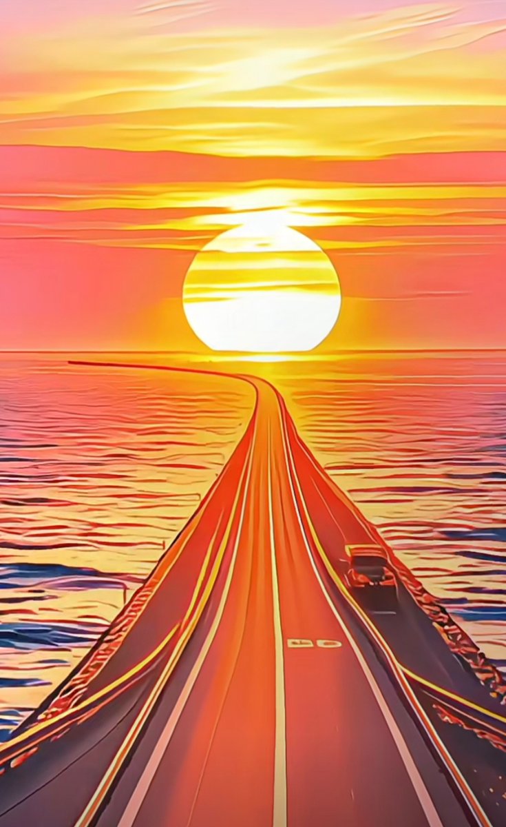 BoaduGeorge10's tweet photo. Road trip mode: ON! Cruised through coastal roads with the best sunset today.  #WeekendVibes， https://t.co/uaw0yObUvm