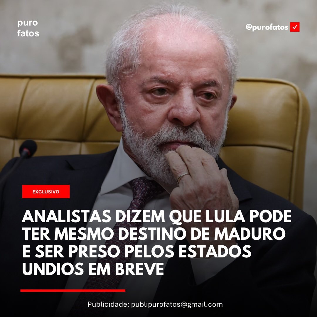 MachadoDarlon's tweet photo. 🇺🇸🔥 - Em meio ao aumento das tensões entre Brasil e Estados Unidos, análises e especulações políticas começaram a levantar um cenário extremo: a possibilidade de Luiz Inácio Lula da Silva enfrentar, futuramente, uma tentativa de captura e prisão por autoridades americanas, em comparação ao que ocorreu com Nicolás Maduro. A hipótese ganhou força nas redes diante do endurecimento da política de Washington para a América Latina e das discussões sobre segurança, crime organizado e a relação do governo Trump com Brasília. Apesar da repercussão, trata-se de uma especulação política. Não há, somente a partir dessas análises, fundamento para afirmar que exista uma decisão ou operação americana destinada a capturar Lula. Uma iniciativa dessa dimensão contra um presidente brasileiro envolveria ainda enormes questões diplomáticas, jurídicas e de soberania nacional. 💬 Você acredita que a tensão entre Trump e Lula poderia chegar a esse ponto?