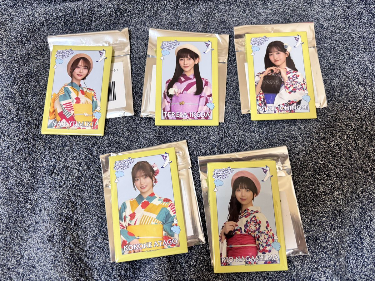 pcharin7ta's tweet photo. 追加得点缶バッジ
【譲】弓木、池田、一ノ瀬、愛宕、長嶋

【求】柴田、鈴木、菅原、五百木

柴田、鈴木は過去物でも検討します
異種トレも可 https://t.co/kT2TyqvhTb
