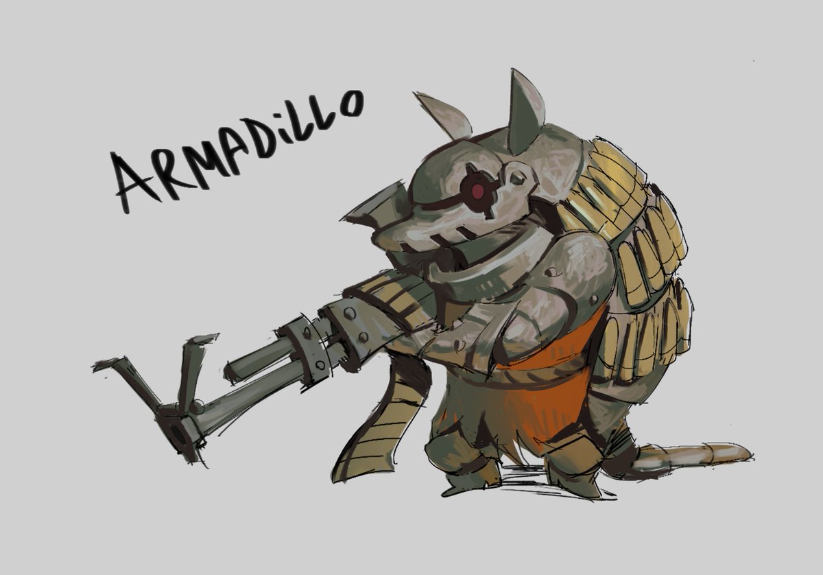CaptainPacito's tweet photo. Quick armadillo render https://t.co/amKHmPLl8Y