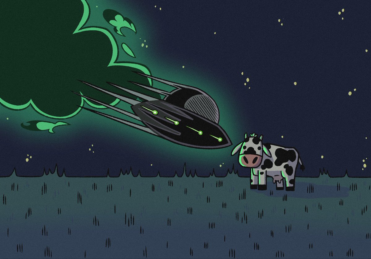 uufo_0's tweet photo. Look out! #ufo #cow https://t.co/xdTB7MZmRU
