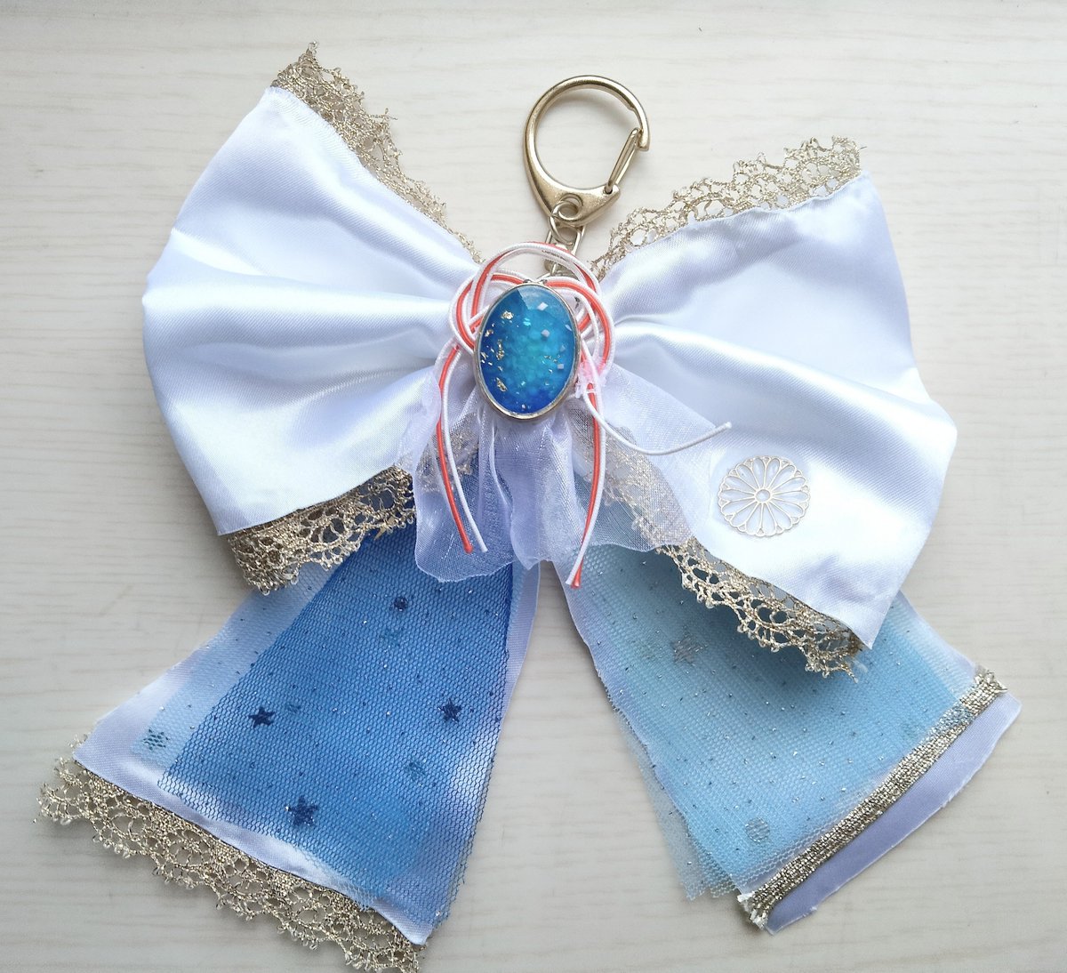 waterflearabbit's tweet photo. 原画展の祖国が素敵すぎて、イメージ（概念）リボンを作ってしまいました…！
※売買目的のない個人の趣味の制作物です。
#aph手芸部 #ヘタクラ手芸部 https://t.co/soPjaM5ERs