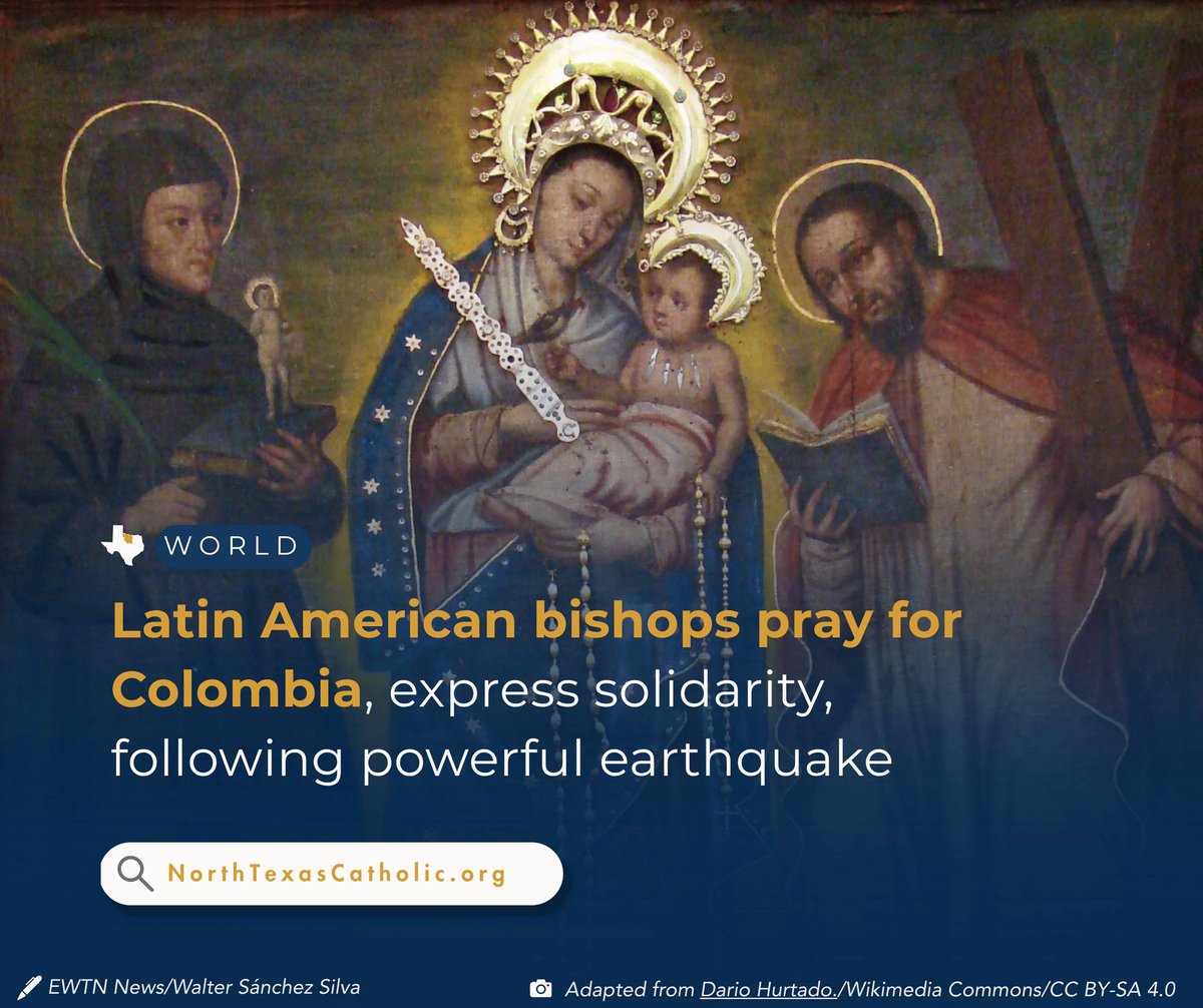 NTCatholic's tweet photo. Catholic bishops across Latin America are joining in prayer and solidarity after the devastating Aug. 10 earthquake that left at least 180 people dead and thousands injured: https://t.co/KLCxFu6PUQ

Our Lady of Chiquinquirá, pray for Colombia. 🙏 https://t.co/4lIKrNAxTj