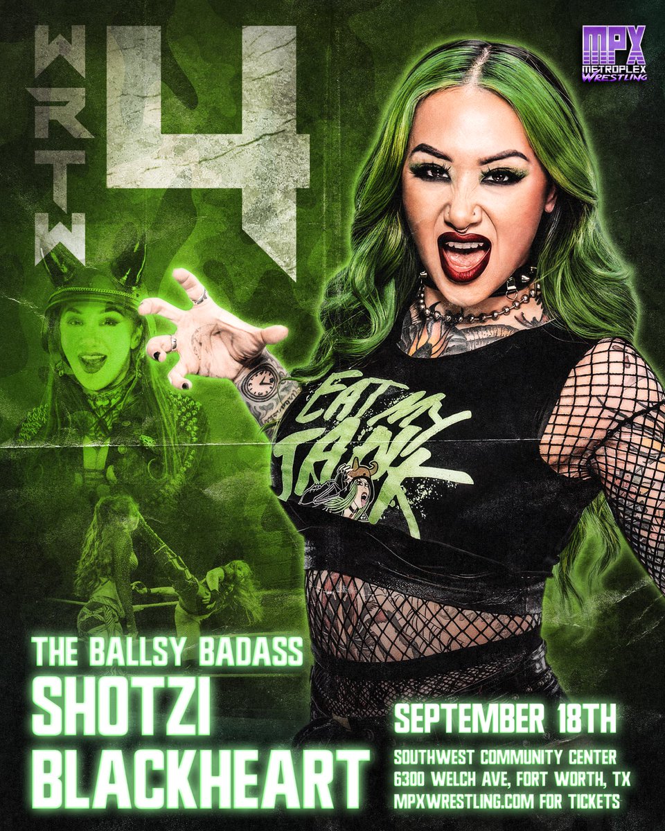 ShotziTCB's tweet photo. Who runs the world? 

SHE does

@MPXWrestling https://t.co/vePxn2AS6I