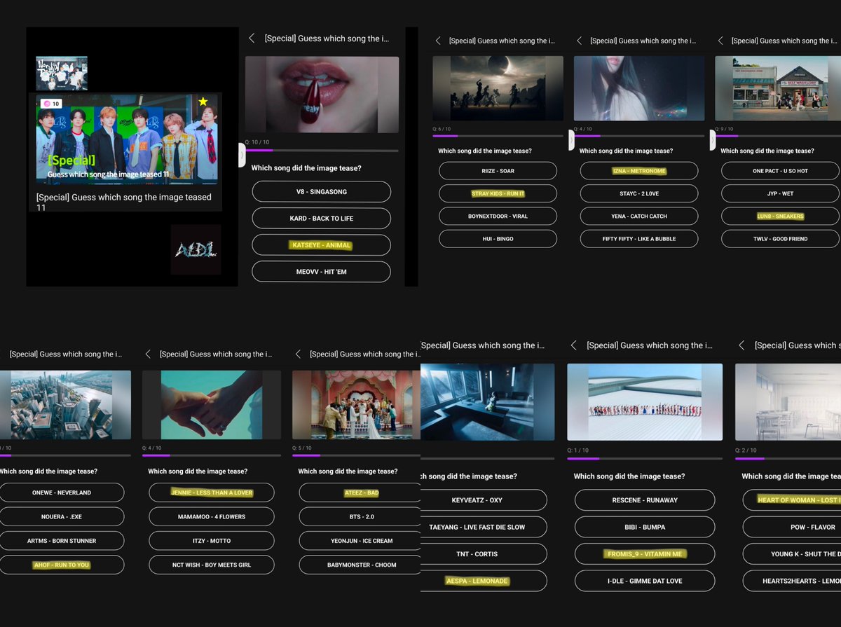 SKZCrave's tweet photo. QUIZ ANSWERS TO EARN FREE BEATS STAYs 

1. Guess the song released in June
2. Which member sings the first line
3. K-pop artist fan test
4. Guess which song the image teased
5. Fill in the K-Pop lyrics https://t.co/myLspZ6vmD