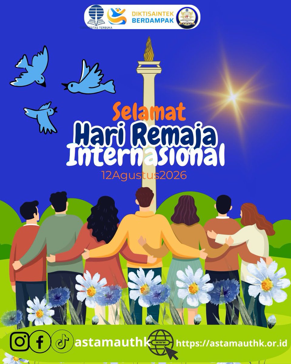 Astamauthk's tweet photo. Hallo sobat Astama UTHK

SELAMAT HARI REMAJA INTERNASIONAL 🇮🇩💪🥳

Ubah dunia bukan hanya lewat tren viral, tetapi melalui keberanianmu untuk berdiri, berbicara dan bergerak.

Pemuda bukan sekedar mengunduh kemampuan, namun mereka mengunduh perubahan untuk masa depan cemerlang. https://t.co/6dN4g0P9er