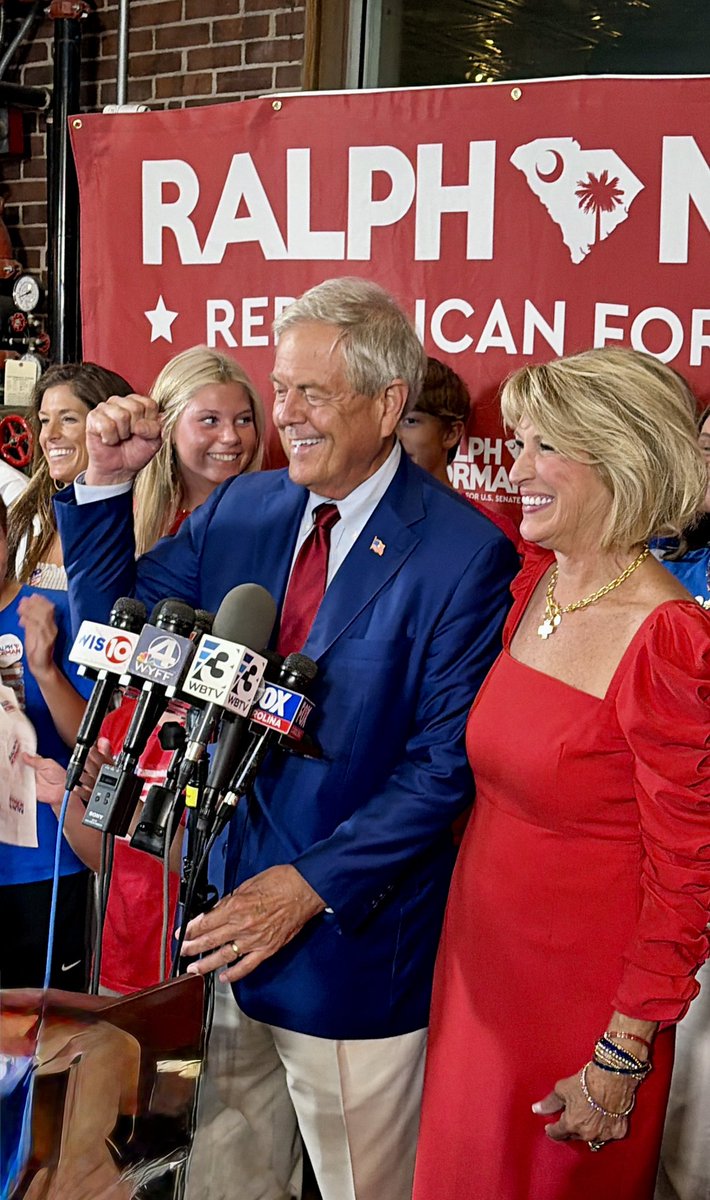 KellyLMcCarty's tweet photo. 🚨 BREAKING: Ralph Norman advances to the August 25 runoff for U.S. Senate against Darline Graham Nordone! 🇺🇸 https://t.co/eVxBSaMA5K