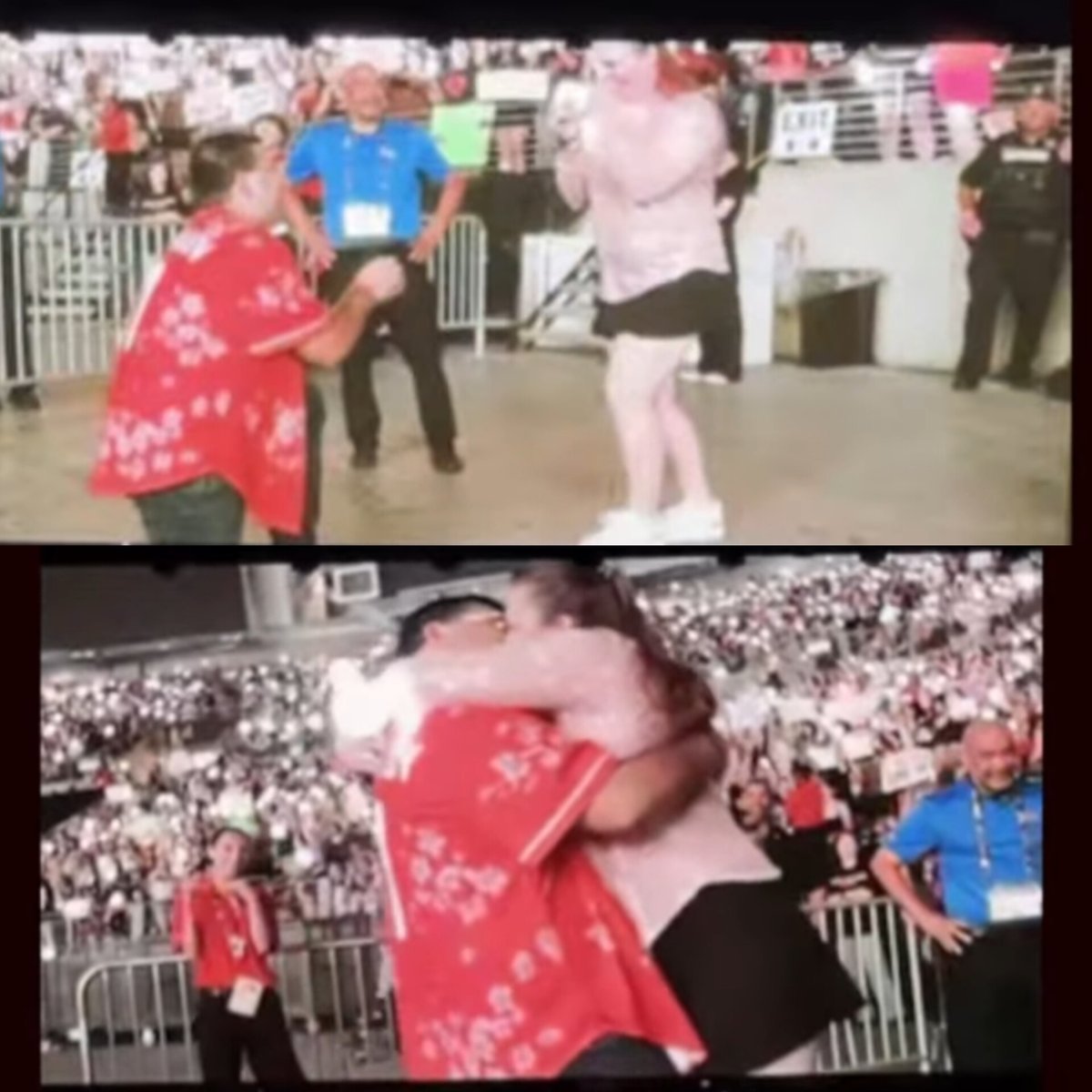 Yoon_kookie97's tweet photo. OMGG SOMEONE GOT PROPOSED ON TODAY CONCERT &amp; THEY GOT ON BIG SCREEN 😭😭😭

Congratulations 🎉 https://t.co/mP0bZ3Uj30
