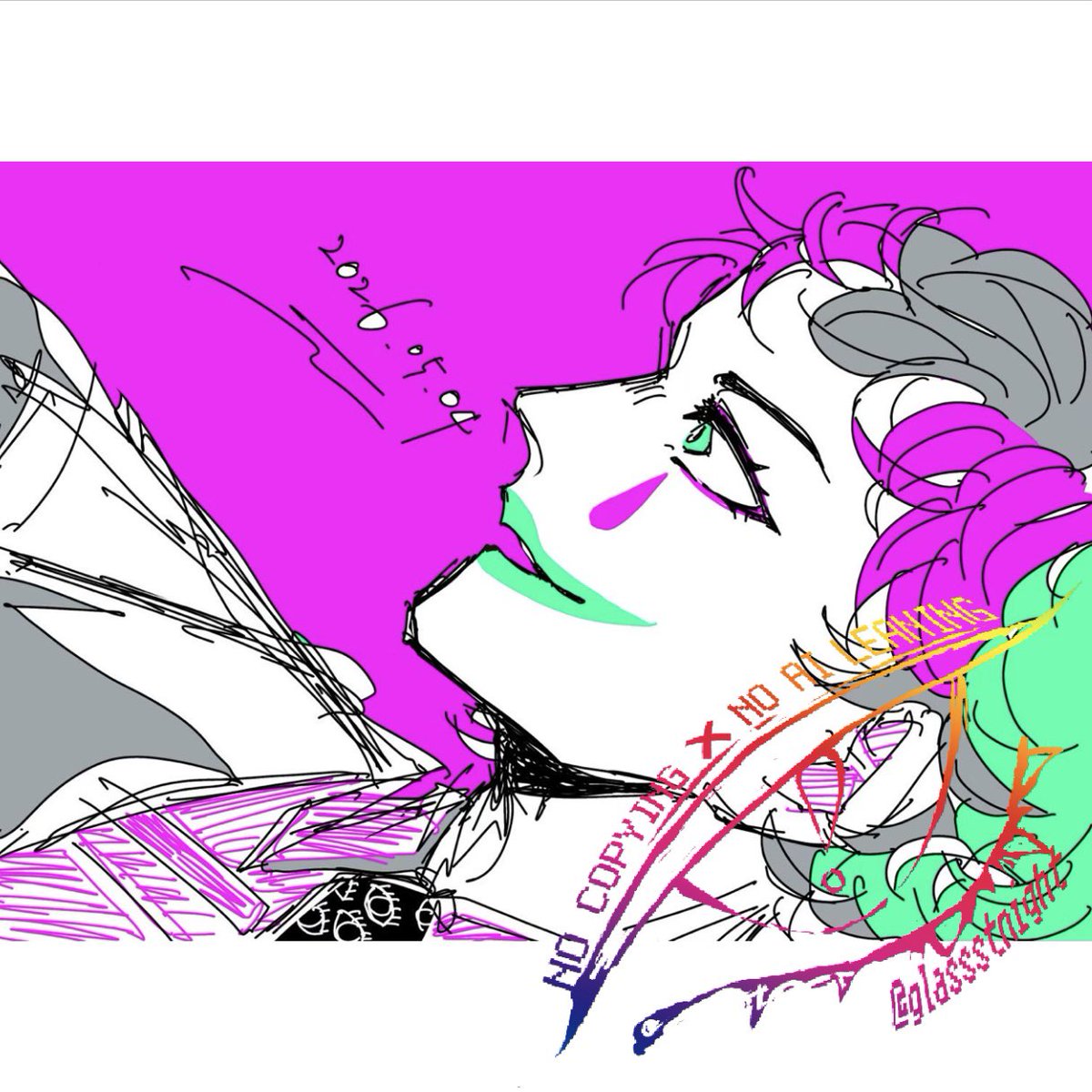 glassstnight's tweet photo. 友人のiPadにリクエストで描いた絵を出すよ2 https://t.co/iX6cx8IRi8