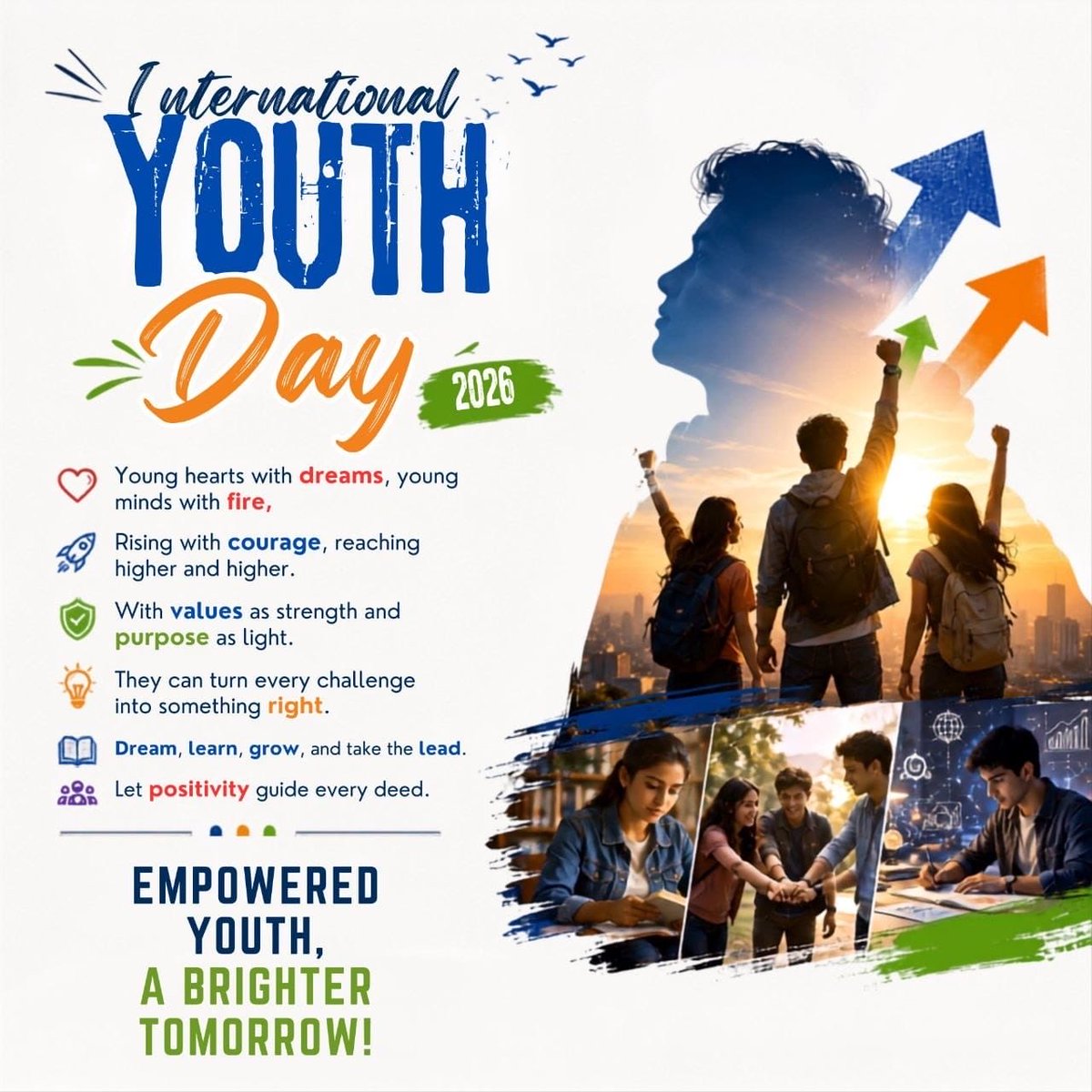 ranathecode's tweet photo. Youth have the power to shape a better tomorrow. Saint Gurmeet Ram Rahim Ji inspires youngsters to choose positivity, build strong character, stay away from drugs, and use their potential for a meaningful purpose.
#InternationalYouthDay2026 #InternationalYouthDay https://t.co/nWIKK2Ozgi
