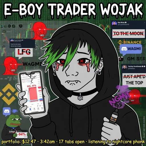 IRAMEMESS's tweet photo. Old crypto traders were the plumbers of their generation.

New-generation traders are the e-boys.

Think about it.

Back then it was a guy sitting at a computer after work, trading BTC and looking like he fixed pipes for a living.

Now it’s 19-year-olds in hoodies, posting PnL screenshots, trading memecoins and living on Discord.

The plumber evolved into the e-boy 😭