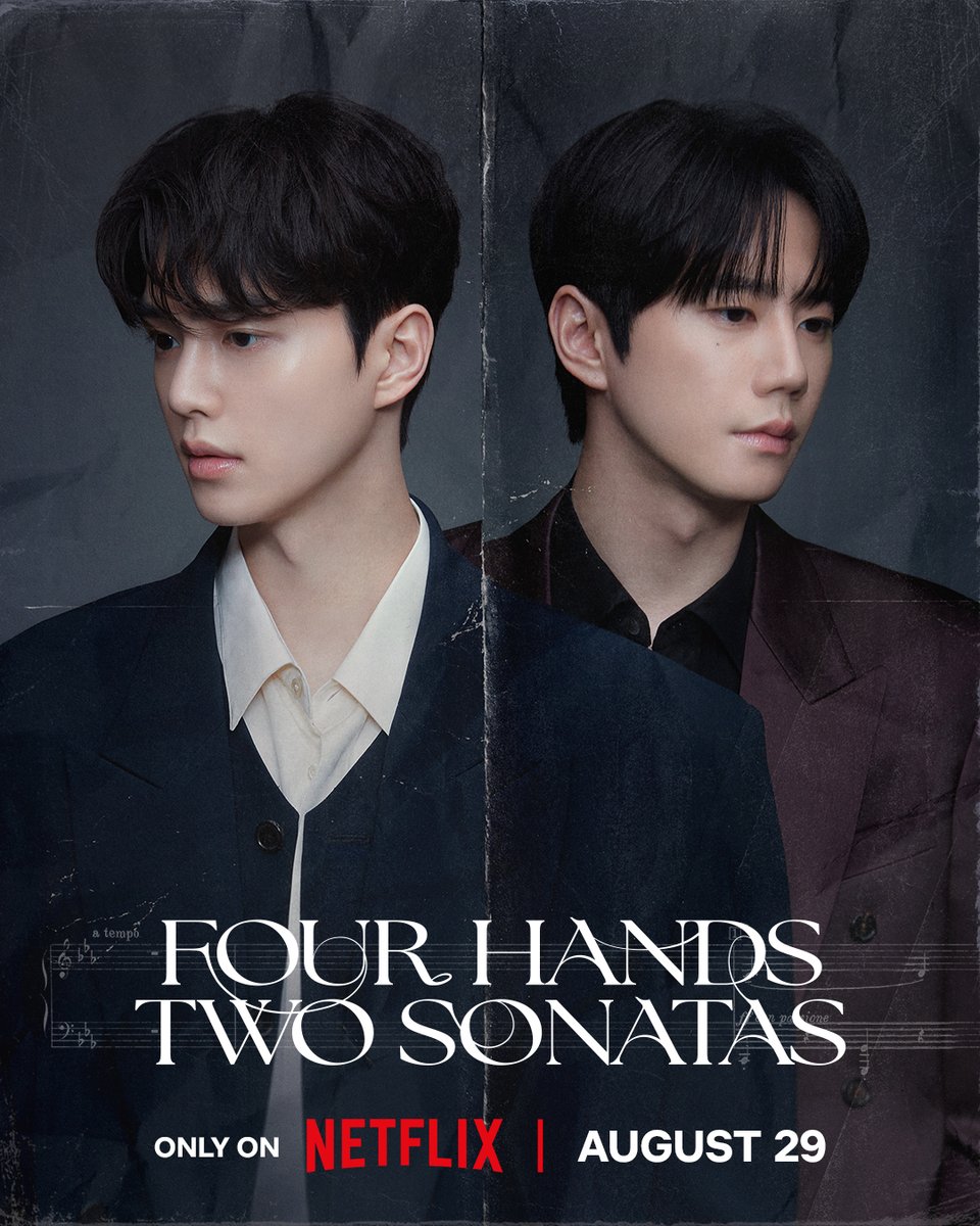Netflix_PH's tweet photo. The perfectionist meets the prodigy 🎹 I’m ready to see if Song Kang and Lee Jun-young can find their tune together on Four Hands, Two Sonatas this August 29, only on Netflix. 

#FourHandsTwoSonatas #SongKang #송강 #LeeJunyoung #이준영 https://t.co/jx1oEoNDCv