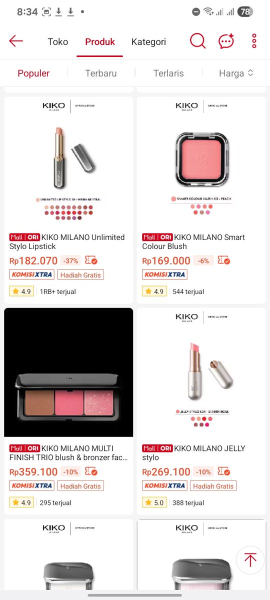 dyexpl0rer's tweet photo. GUYSSS kiko milano sekarang ada di shopee dan suprisingly harganya lebih murah dari offline store😭😭 https://t.co/cghCH5W3BM