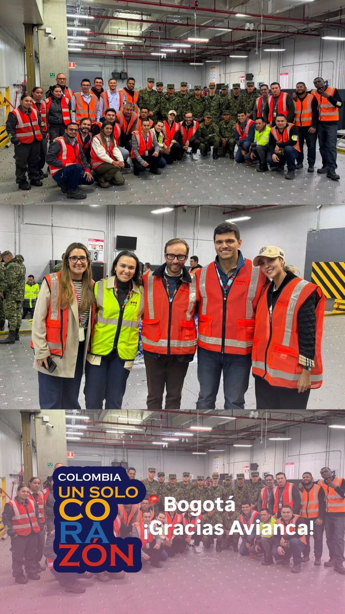 carogomezsn's tweet photo. Hoy desde las 6:00 a. m., por instrucciones del presidente @ABDELAESPRIELLA y la primera dama Ana Lu, estuvimos trabajando junto a nuestros amigos de la Fundación Juntos Podemos Más, el Ejército Nacional y @avianca en la preparación y envío de 60 toneladas de ayuda humanitaria para Cali, Pereira y otras ciudades afectadas.

Hoy Colombia demuestra que, ante la adversidad, somos un solo corazón. 🇨🇴❤️

Gracias a todos los que han puesto sus manos, su tiempo y su corazón para que esta ayuda llegue cuanto antes a quienes más la necesitan. 

Seguimos trabajando. 
¡Firmes por la Patria!🫡