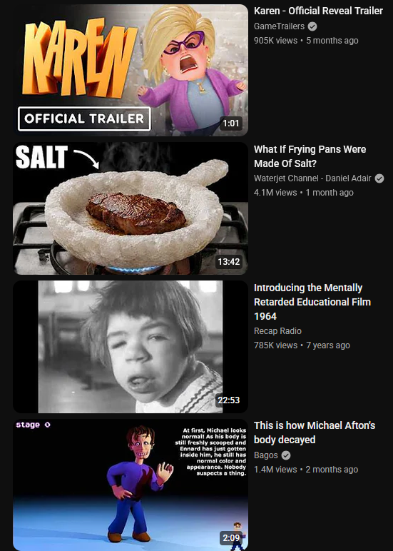 stoyatel's tweet photo. i genuinely have no idea how the youtube algorithm works https://t.co/iAhsxDXBEq