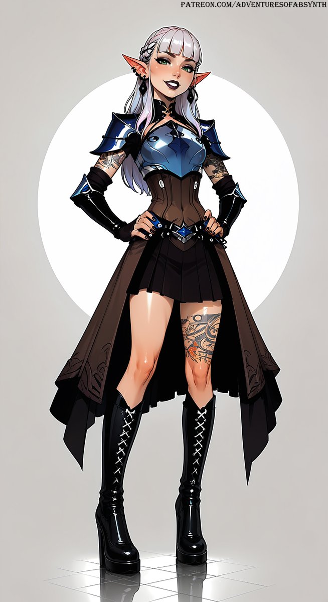 AoAbsynth's tweet photo. Today's #AIShowcase are all character concepts for a my moon elf Absynth. A talented shapeshifter and skilled warrior. Which outfit do you like? #aiartcommunity #synthart #Absynth https://t.co/eXZbN0IrKL