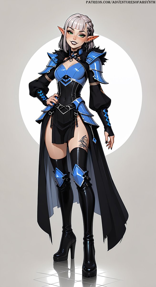AoAbsynth's tweet photo. Today's #AIShowcase are all character concepts for a my moon elf Absynth. A talented shapeshifter and skilled warrior. Which outfit do you like? #aiartcommunity #synthart #Absynth https://t.co/eXZbN0IrKL