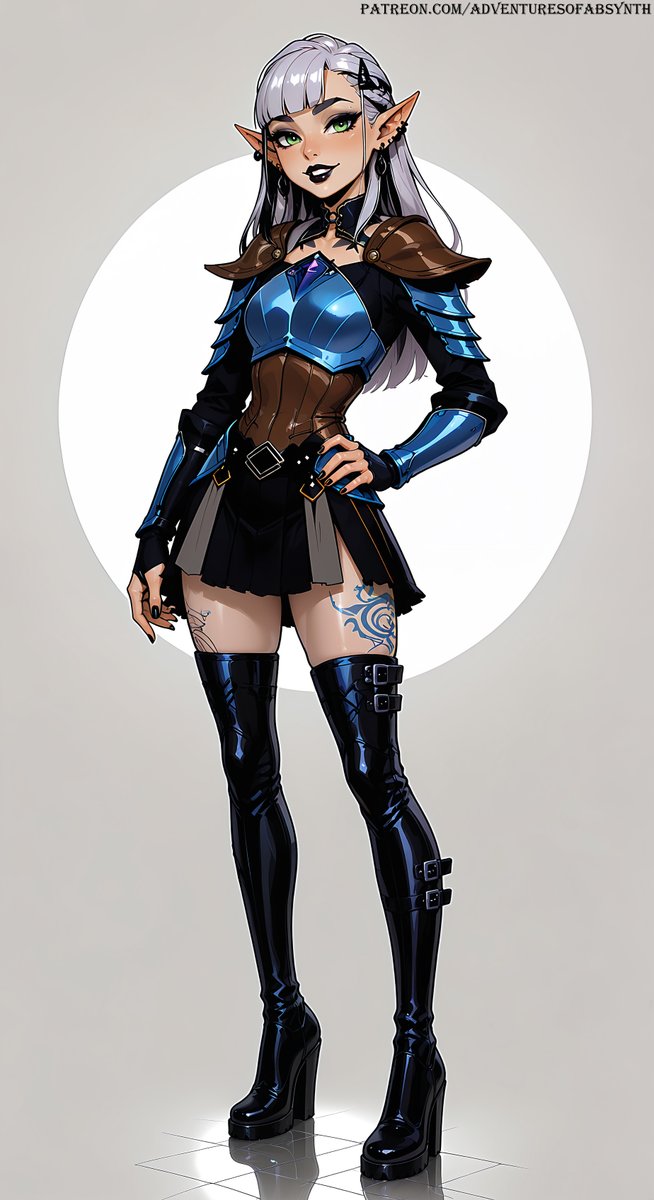 AoAbsynth's tweet photo. Today's #AIShowcase are all character concepts for a my moon elf Absynth. A talented shapeshifter and skilled warrior. Which outfit do you like? #aiartcommunity #synthart #Absynth https://t.co/eXZbN0IrKL