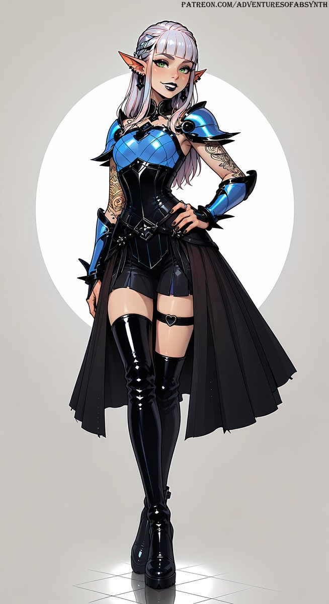 AoAbsynth's tweet photo. Today's #AIShowcase are all character concepts for a my moon elf Absynth. A talented shapeshifter and skilled warrior. Which outfit do you like? #aiartcommunity #synthart #Absynth https://t.co/eXZbN0IrKL