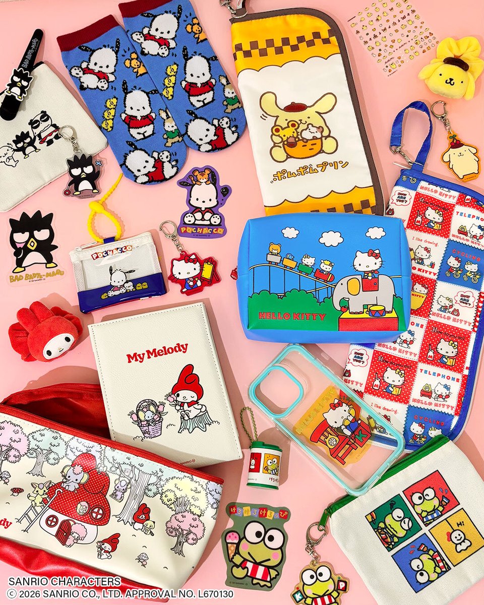 390tenjin's tweet photo. ／
本日より店頭販売スタート❕
『#サンリオキャラクターズ』限定アイテム🍒 ᐝ
＼

90年代風のレトロデザインがカワイイ！
見ているだけでもきゅんとしちゃう💭💕
ボリュームたっぷりの全78アイテム🎶✨

ALL 390円（税込429)
店頭にてご覧くださいませ🌼 https://t.co/tZsj8hvEhp