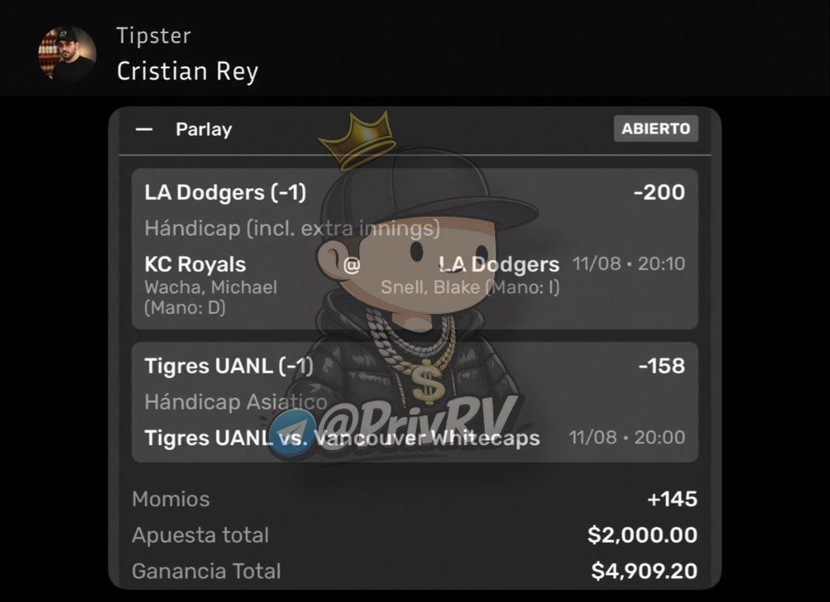 LosReyesPiicks's tweet photo. Cristian Rey 👑 
10 Días de Apuestas.
2%
Síganme para más picks Gratis.💯
#CristianRey #LosReyesApp https://t.co/20NyL77bCJ