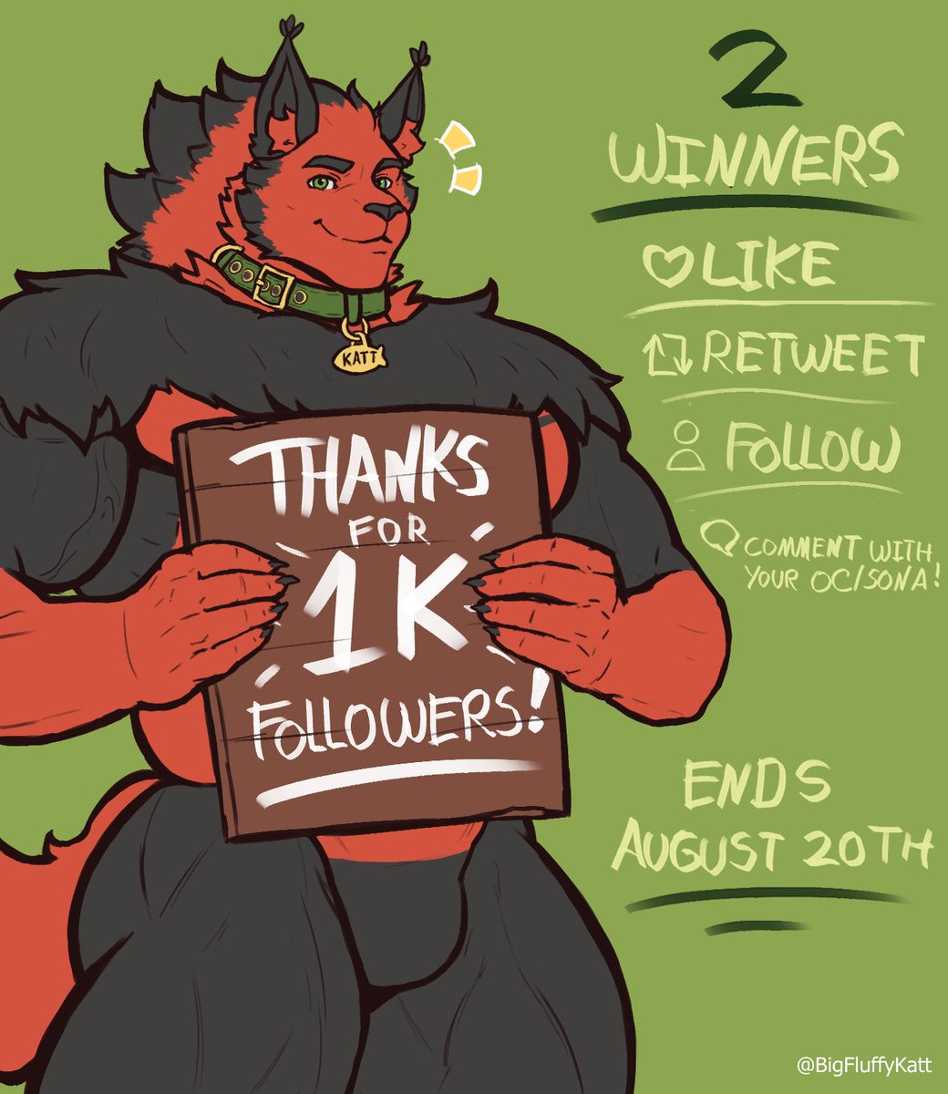 BigFluffyKatt's tweet photo. The 1K Followers Art Raffle is finally here! 🎉

There will be 2 winners:
🥇 Half-body illustration + simple background
🥈 Full-body chibi + simple background

To participate, see the image below! Ends August 20th. Winners will be chosen at random. Good luck! ✨ https://t.co/F1w347OKxe