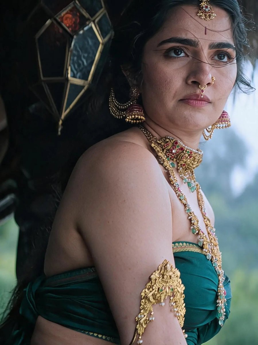 StarGalaxyHQ's tweet photo. Rukmini Vasanth looks like she belongs in a story that was written long before the camera arrived. https://t.co/U0Emhgyxy7
