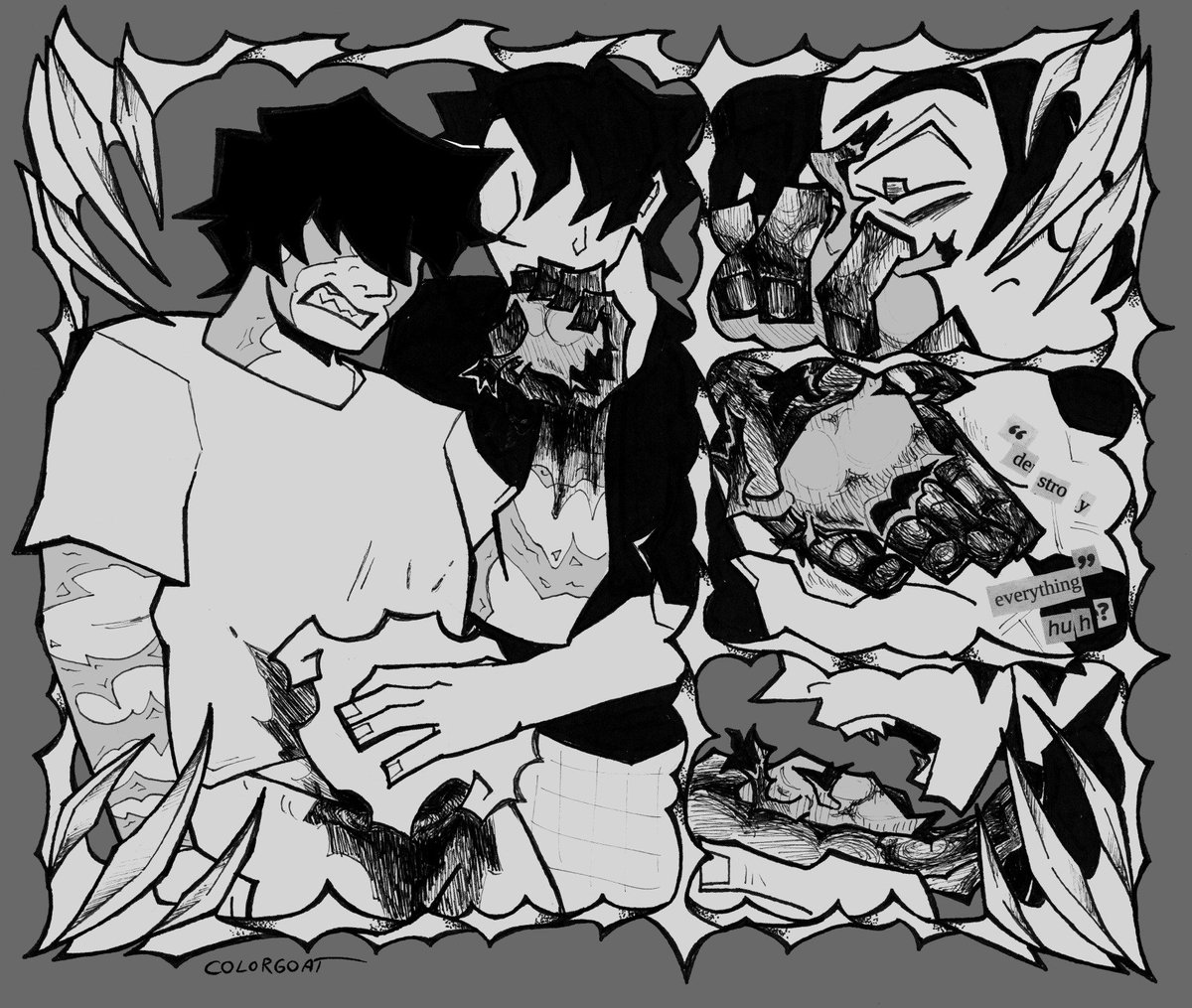 colorgoatt's tweet photo. ⚠️ gore cw 🩸

end of the zenins #jjk #yutamaki https://t.co/17BBWj2fEj