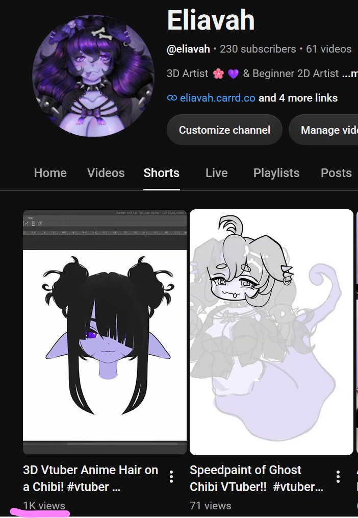 eliavah3D's tweet photo. AAA my first actually edited short got 1k views🫶🫶 https://t.co/V1DUCO47bD