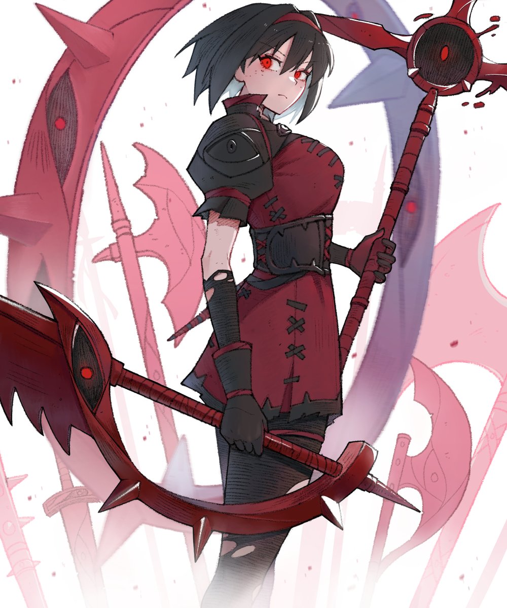 meloh_art's tweet photo. Sorri and all of her weapons. She's a witch, i swear #webtoon #witch #dnd https://t.co/7t5BMpRB02