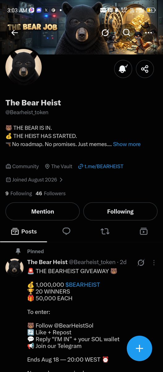 HarrisonJa19750's tweet photo. @Bearheist_token I'm in.🫡

HQd3jAWD4E4uCk7TZveZUcBGJnUnf17cAprRZBcQeiax https://t.co/ehN3SqqOzS