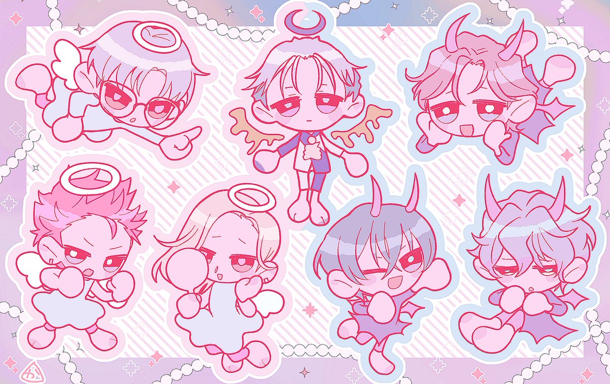 k_jelly_island's tweet photo. 当時描いてたヘルブレヘヴンブレの名残イラスト再掲しておきます🪽👿 https://t.co/LTq5ozIe8E