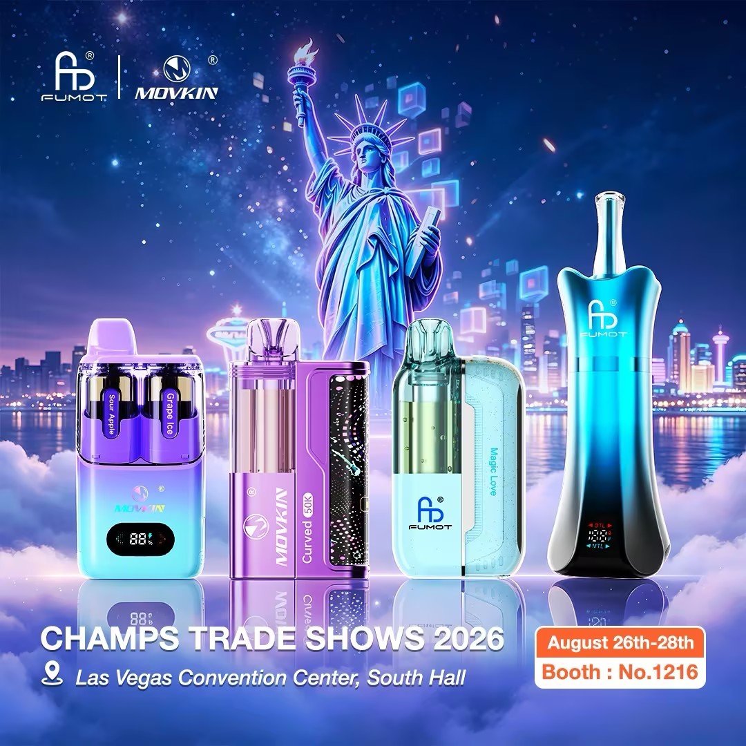 Fumot_Vape's tweet photo. Welcome to Las Vegas for [Champs Trade Show 2026]--Located at Las Vegas Convention Center, South Hall

Stop by our Booth #1216 from 26th-28th August 2026 to find new products.

Don't miss out on what's next! Cheers! https://t.co/1SNKd4hwjo