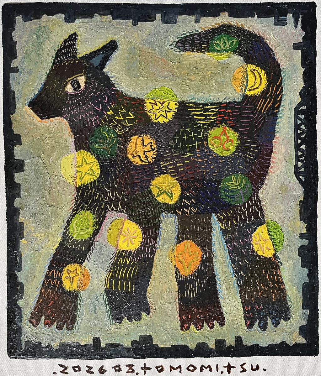 To_Chinu's tweet photo. ダイジョウブケン
油彩 34×29cm画布
#アナログ絵 #犬 https://t.co/acDPReluJy