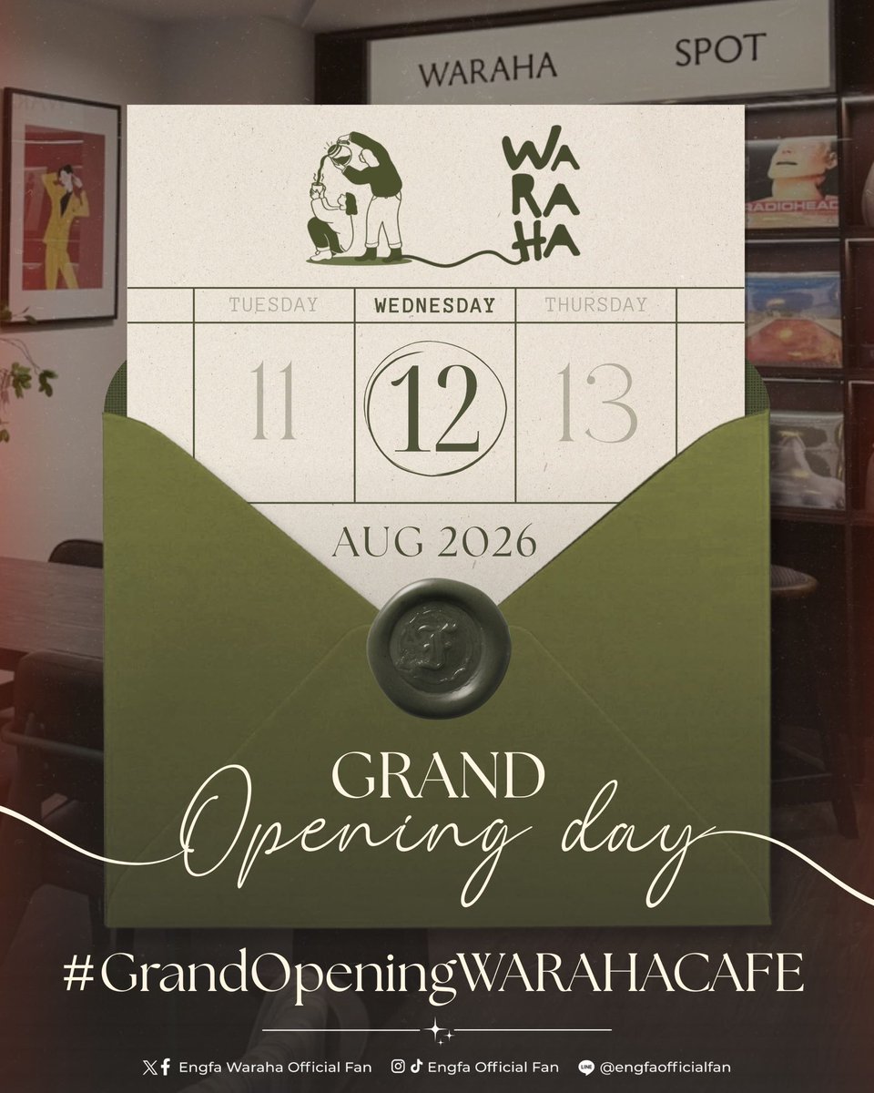 engfadom's tweet photo. Congratulation Grand Opening WARAHA CAFE 🥳 ขอให้ธุรกิจรุ่งเรือง เฮงๆปังๆ ลูกค้าเข้าไม่ขาดเลยนะคะ 🤍

วันพิเศษอีกหนึ่งวันของ “พี่ฟ้า และ ครอบครัววราหะ” มาร่วมแสดงความยินดีกันค่ะ และใครที่ไปคาเฟ่หรือมีภาพบรรยากาศน่ารักๆสามารถร่วมติดแท็กเพื่อแสดงความยินดีกันได้ตลอดทั้งวันนะคะ ➡️ #GrandOpeningWARAHACAFE 

#warahacafebkk @WARAHACAFE 
ENGFA OUR HEART12
#อิงฟ้ามหาชน #EngfaWaraha @EWaraha