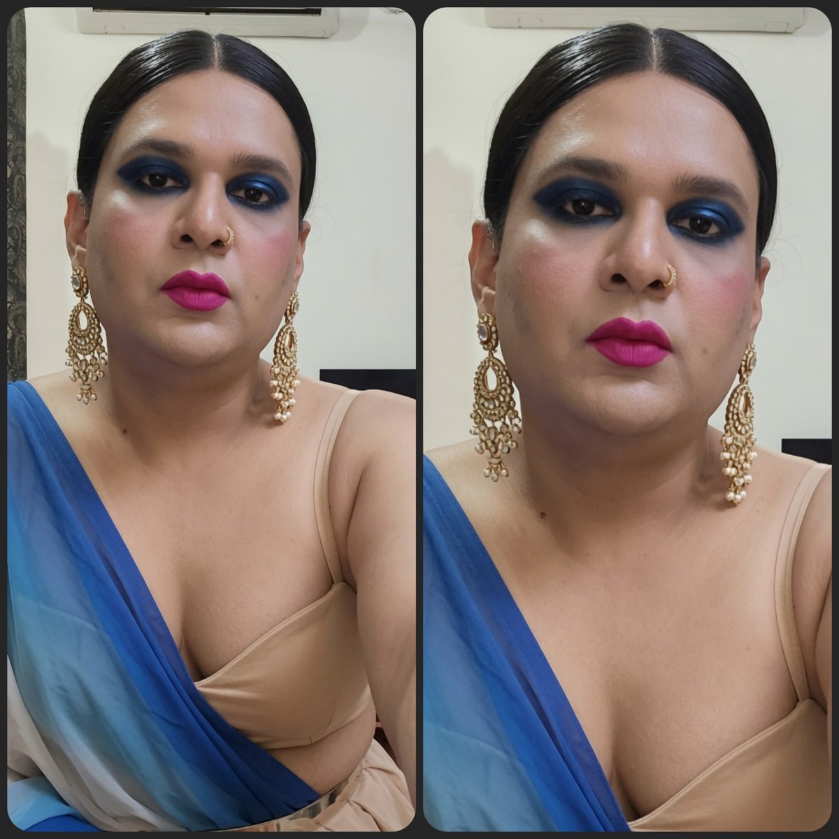 tsmonicam's tweet photo. Just a little blue &amp; pink magic today ✨
Feeling pretty in this look.
Would you rock bold eyeshadow like this? https://t.co/ID5Ou8GoT7