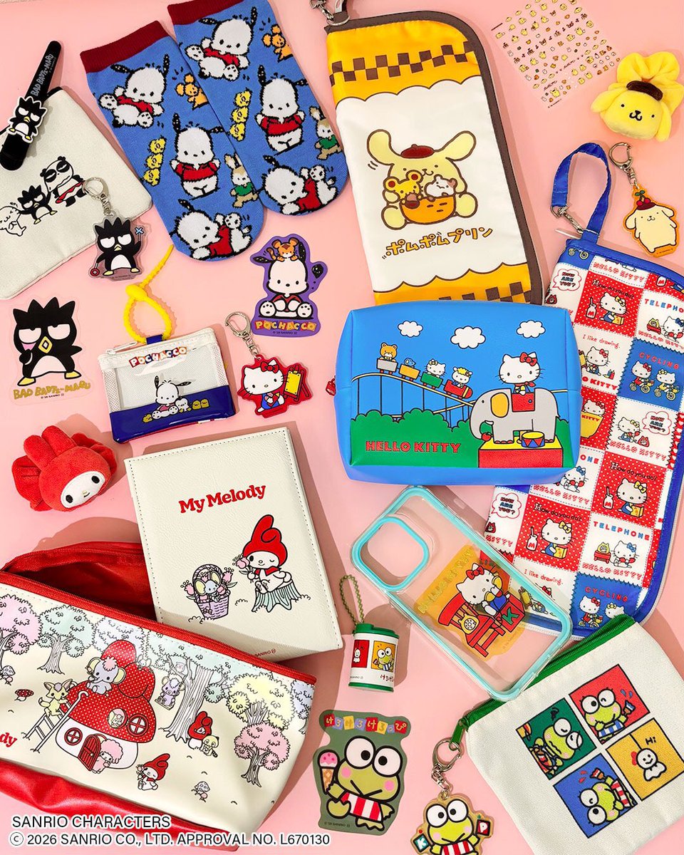 390sendaiE's tweet photo. 🍓新商品🍓
サンリオキャラクターズコラボ商品入荷しました🍮

90年代風のレトロデザインがカワイイ！
見ているだけでもきゅんとしちゃう💭💕
ボリュームたっぷりの全78アイテムだよ🎶✨

こちらの商品ステッカーは2点で390円（税込429円）、
それ以外の全商品は1点で390円（税込429円）です🍒 https://t.co/5GjaPCKGFP