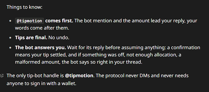 mauldrop's tweet photo. Masih seputar sharing garapan motion tip.

Hati-hati typo nulis format cuy, tip itu final ga bisa ditarik lagi.

Gw yg baru running bbrp jam mending ngetik format aman aja.

Contoh: @tipmotion 10 cipratan $MOTION buat lu.

Jatah @motiontip gw lagi deres nih, drop rep lu pada gw mau latian.