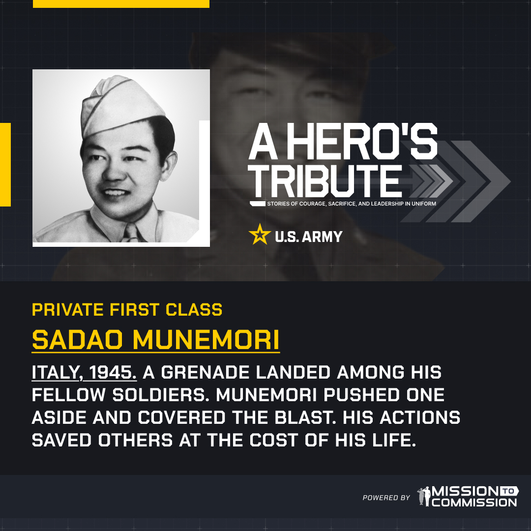 mission2comm's tweet photo. Sadao Munemori reacted instantly.

Italy, 1945. He shielded others from a grenade.

They lived.

#StoriesOfValor #MedalOfHonor https://t.co/aGDyzBCoBz