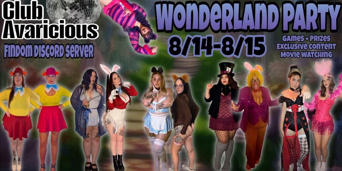 nerinoire's tweet photo. @ClubAvaricious is hosting an Alice in Wonderland event this weekend. 

join us for the hottest tea party you’ll ever be invited to xx. https://t.co/fj8q1qYtb1