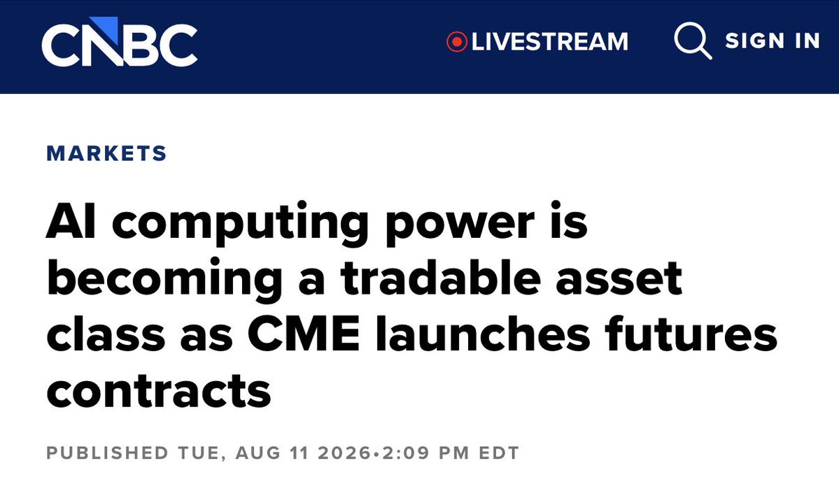 JaguarAnalytics's tweet photo. This is wild! The contracts will allow buyers and sellers to trade against the rental cost of Nvidia GPUs and will be based on Silicon Data indexes that track hourly GPU rental prices. Each contract will represent a month’s rent for the Nvidia H100.

https://t.co/vrj9j7yqNR https://t.co/WAlM6c9ORA
