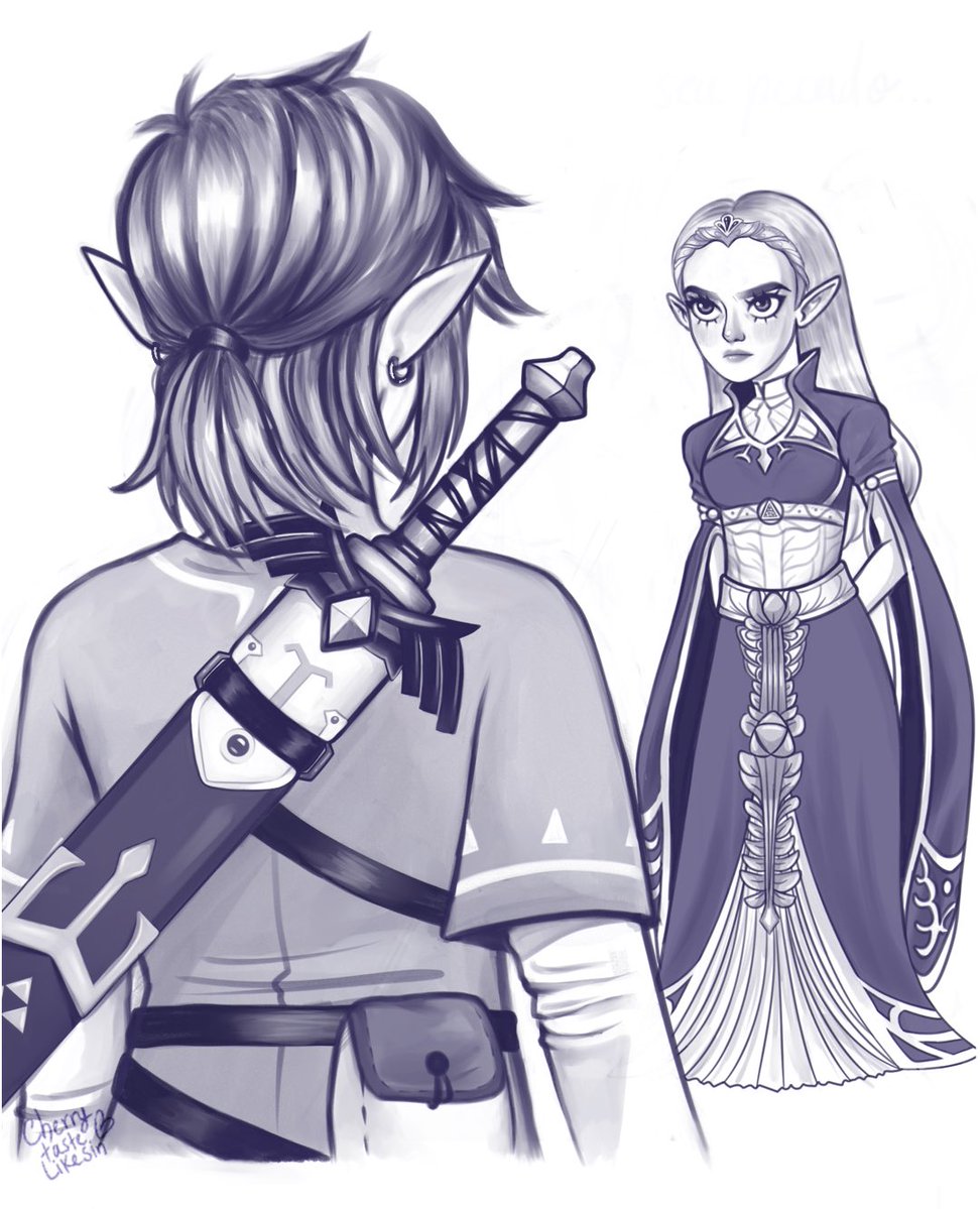 Cherrytlsin's tweet photo. The princess’s impression

#precalamityzelink #zelink #botw #tloz https://t.co/R8ruk60R7B